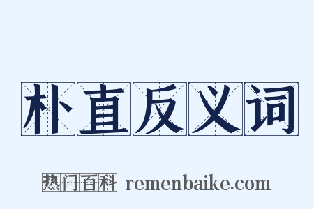 朴直反义词是什么意思的图片